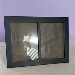 Black Double Photo Frame tabletop or wall